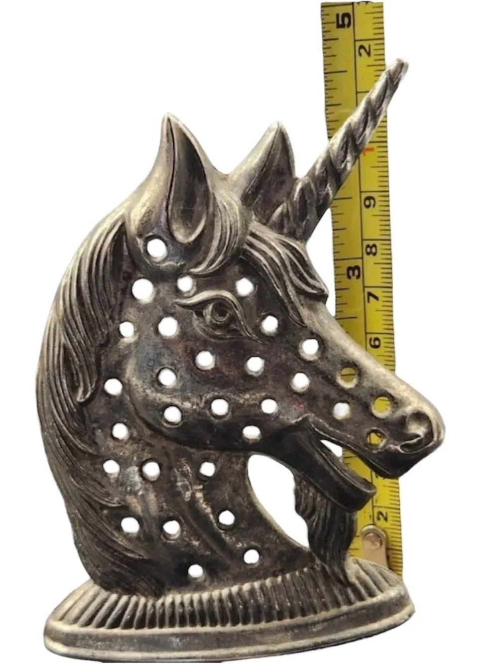 Vintage Unicorn Jewelry Holder Earring Silverplated Organizer Decor Display Tree